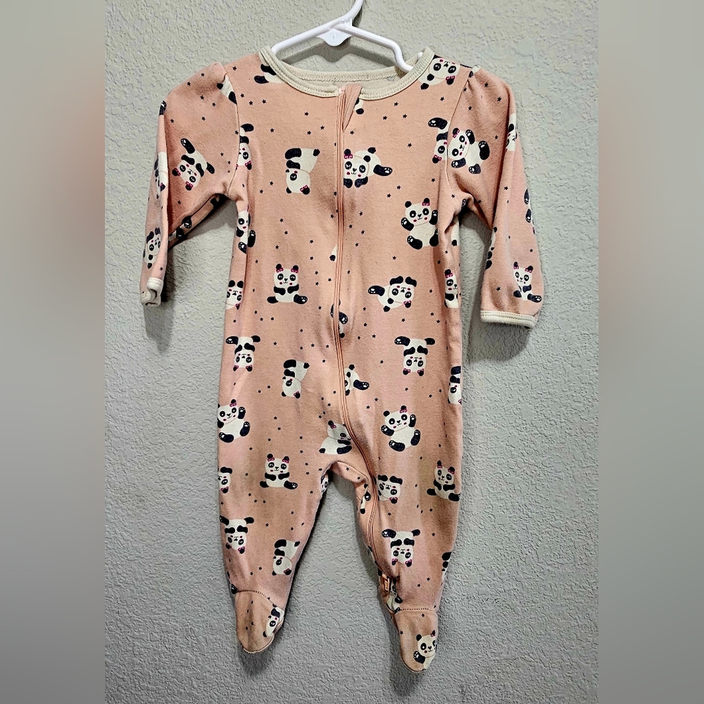 Wonder Nation Pink Panda Footie One Piece